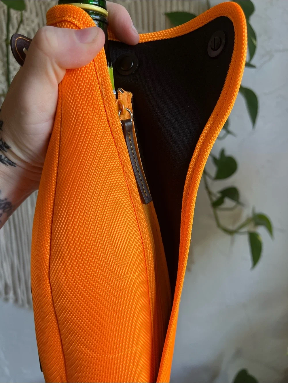 Veuve Clicquot Champagne Bottle Carrier Cooler Sleeve Orange Insulated Wine Tote